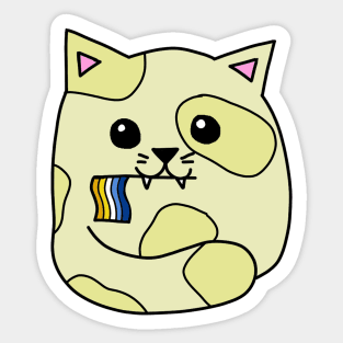 aroace pride flag cat Sticker